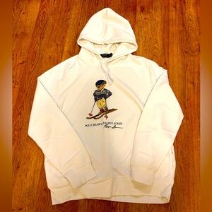 Polo Bear Ralph Lauren Sweatshirt hoodie White size XL good condition